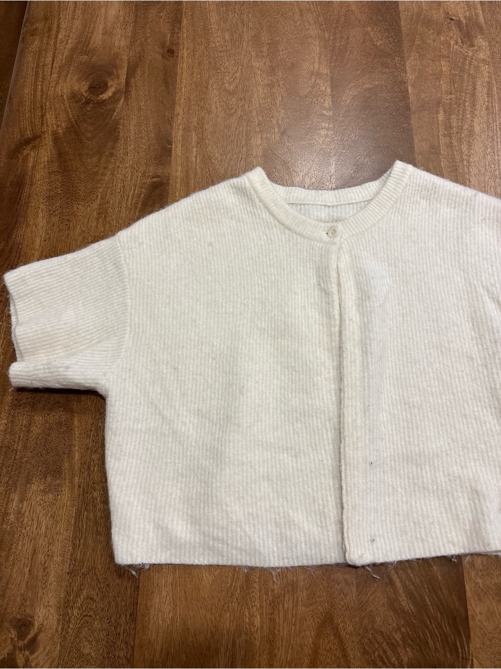 Daily drills Cropped Ribbed Knit Button Cardigan